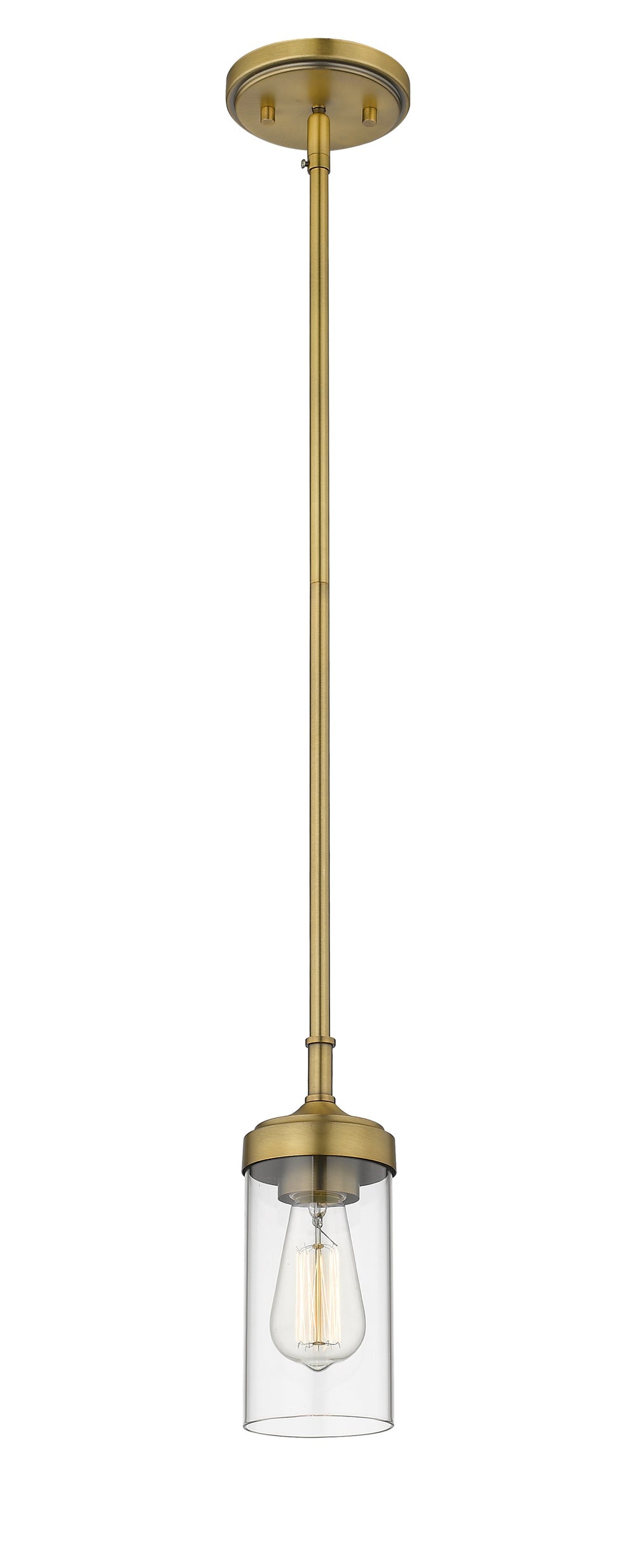 Calliope 1 Light Mini Pendant in Foundry Brass Finish