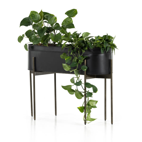 Jed Large Planter In Iron Matte Black