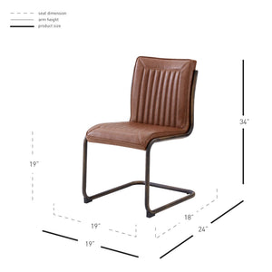 Cooper Chair In Rubber Gold Frame In Antique Cigar