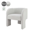 Matteo Fabric Accent Arm Chair In Boucle Beige
