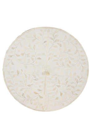 White Shell End Table