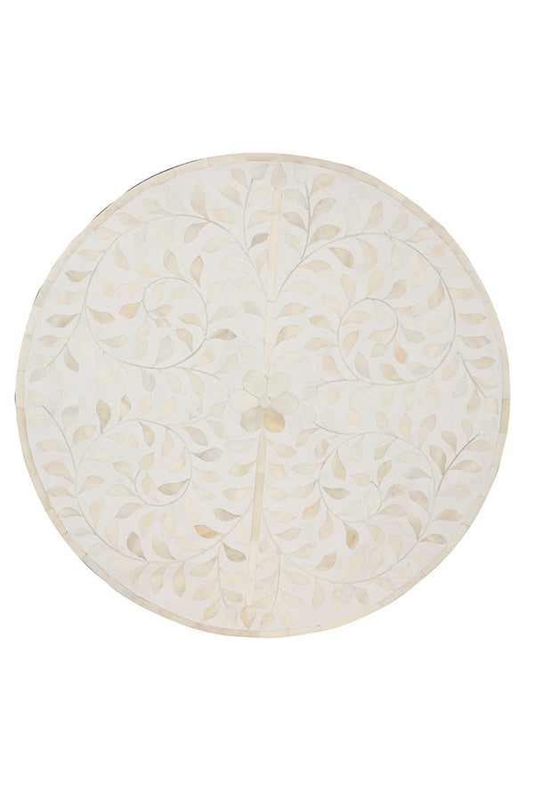 White Shell End Table
