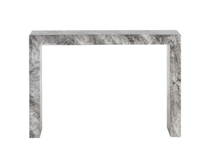 Axle Console Table - Marble Look - Grey