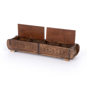Found Carved Box In Reclaimed Natural