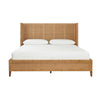 WINGED HEADBOARD AND PLATFORM IN RADIO WEAVE WRAPPED RATTAN, KING SIZE