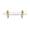 LUCITE AND BRASS HARDWARE