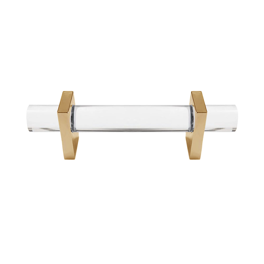 LUCITE AND BRASS HARDWARE