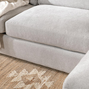 Coburn Right Chaise Sofa in Elite-Gray Upholstery