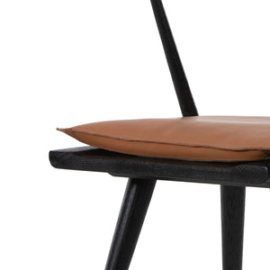 Ripley Dining Chair W Cushion In Black Oak
