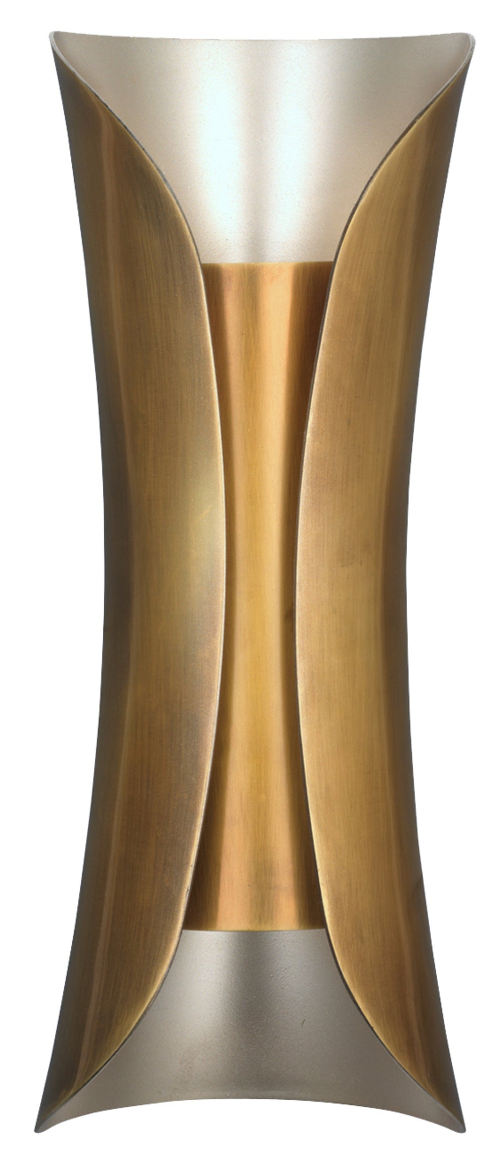 Capsule 1-Light Steel Sconce, Antique Brass