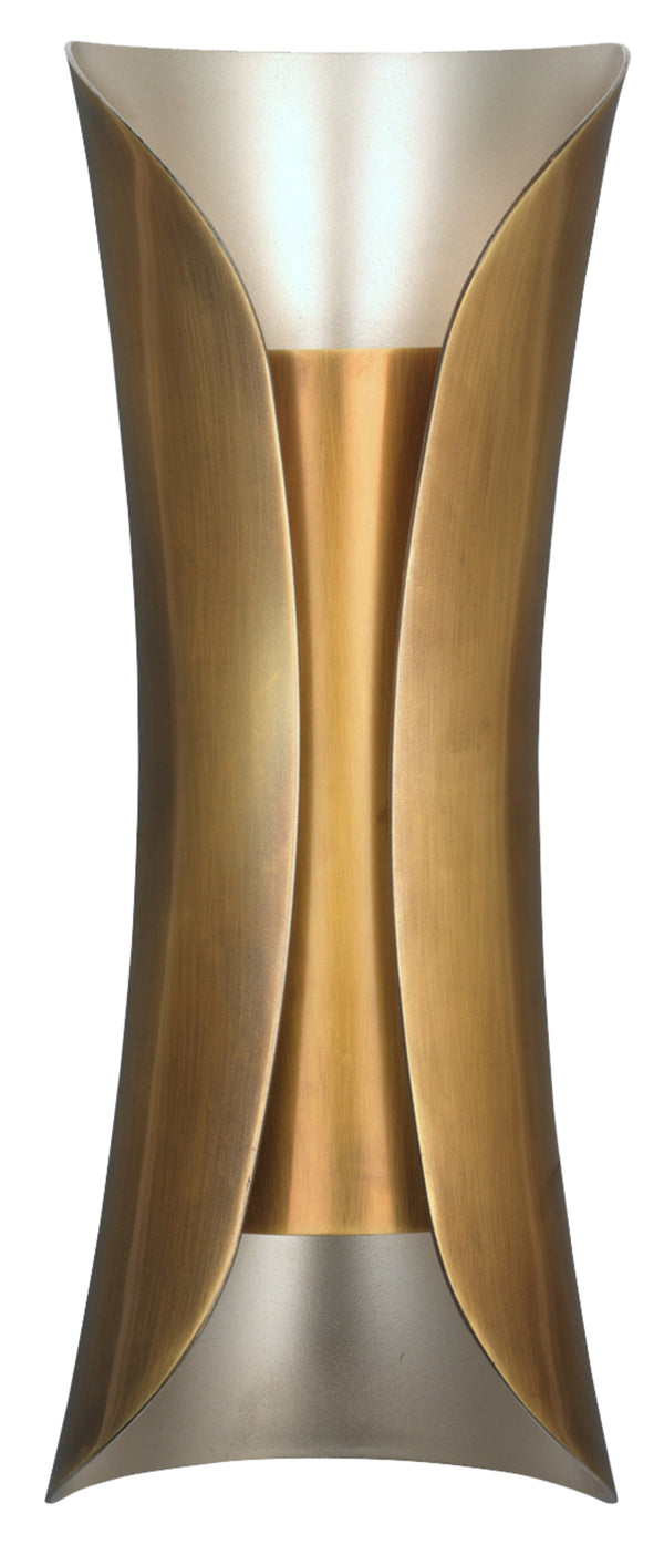 Capsule 1-Light Steel Sconce, Antique Brass