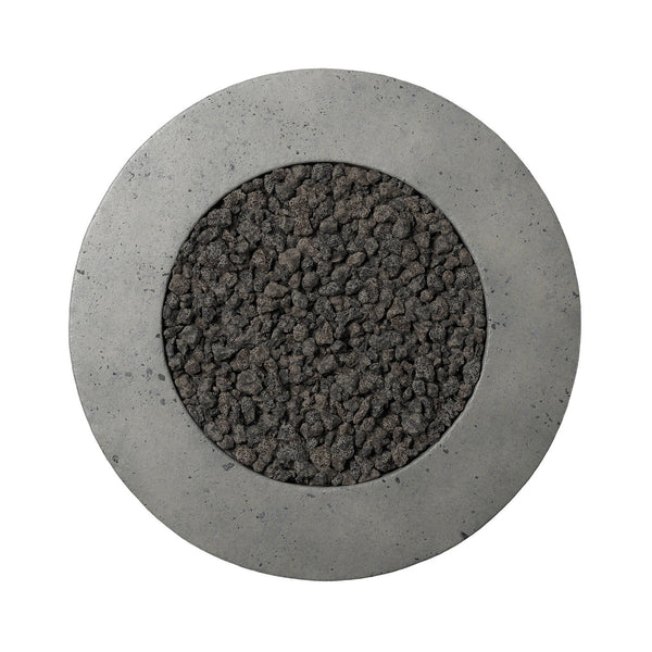 Damian Outdoor Fire Table In Pewter Concrete