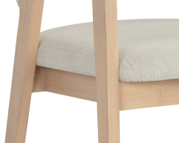 MILTON DINING ARMCHAIR - LIGHT WASH - MINA IVORY