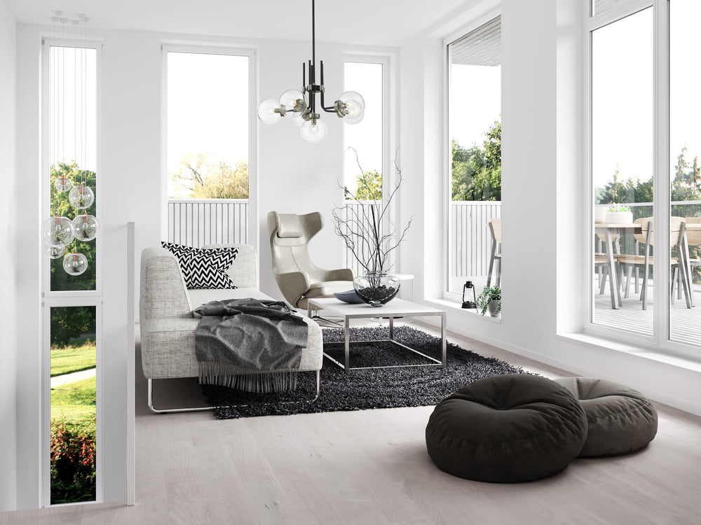 Parsons 6 Light Chandelier in Matte Black + Brushed Nickel Finish