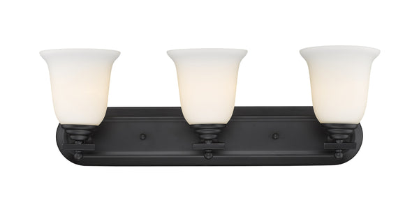 Lagoon 3 Light Vanity  in Matte Black Finish
