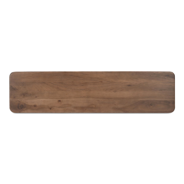 Moe's Russet Console Table with Drawers and Shelf