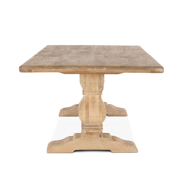 San Rafael 108-Inch Rectangle Mango Wood Dining Table in Antique Oak Finish