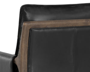 MAUTI ARMCHAIR - DISTRESSED BROWN - CORTINA BLACK LEATHER