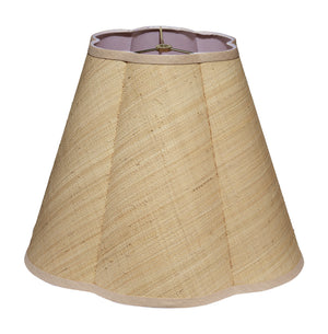 Scalloped Raffia Lamp Shade, Large