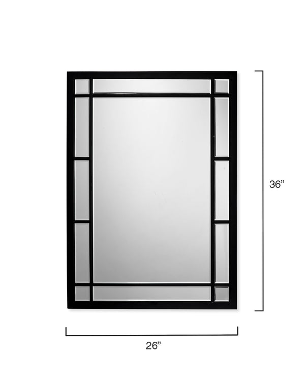 Chelsea Iron Rectangle Wall Mirror, Black