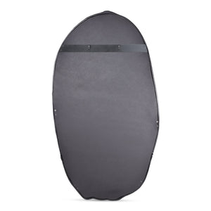 Foundry Oval Mirror Black Aluminum Frame