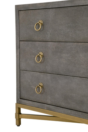 Strand Shagreen 3-Drawer Nightstand