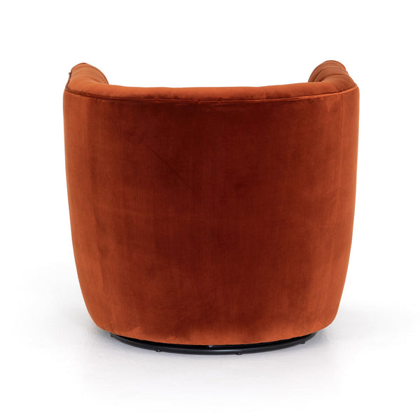 HANOVER TUFTED SWIVEL CHAIR-SAPPHIRE RUST