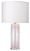 Dahlia Glass Table Lamp with Linen Shade