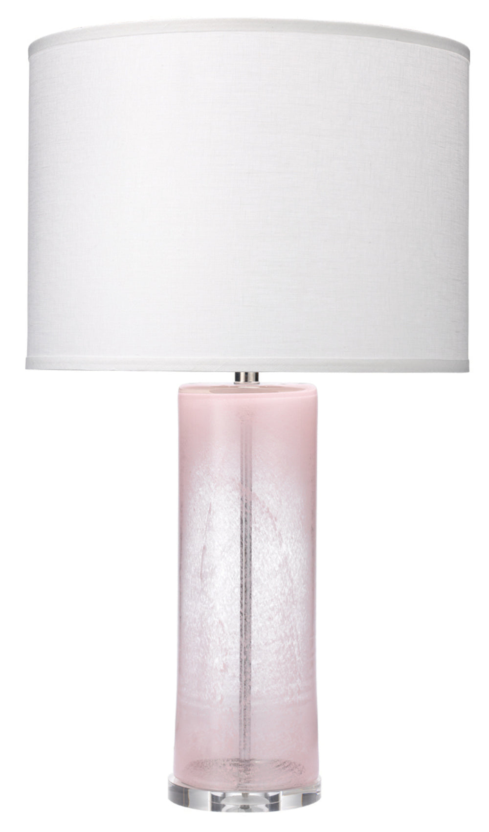 Dahlia Glass Table Lamp with Linen Shade