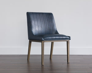 HALDEN DINING CHAIR - RUSTIC BRONZE - VINTAGE BLUE
