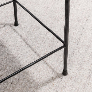 Classic Home Bose Hide Counter Stool with Iron Frame