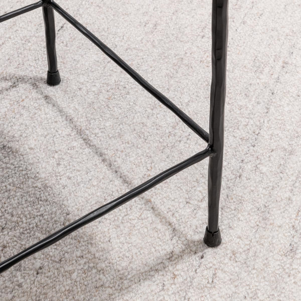 Classic Home Bose Hide Counter Stool with Iron Frame