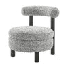 Esther Boucle Accent Chair, Speckled White