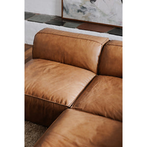 Moe's Form Slipper Chair in Sonoran Tan Leather
