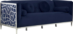 Sammy Sofa In Navy Velvet