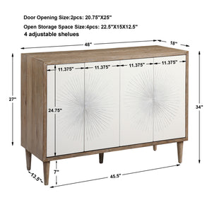 Dani 4 Door White Cabinet