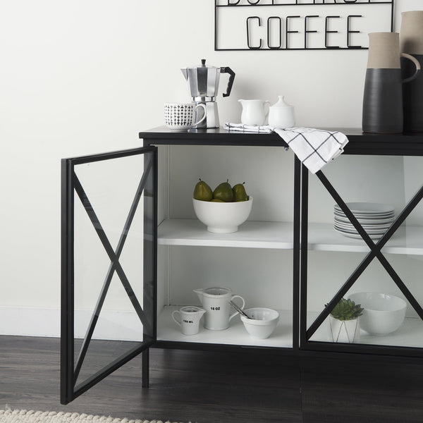 Aurelia Two Door Glass Cabinet