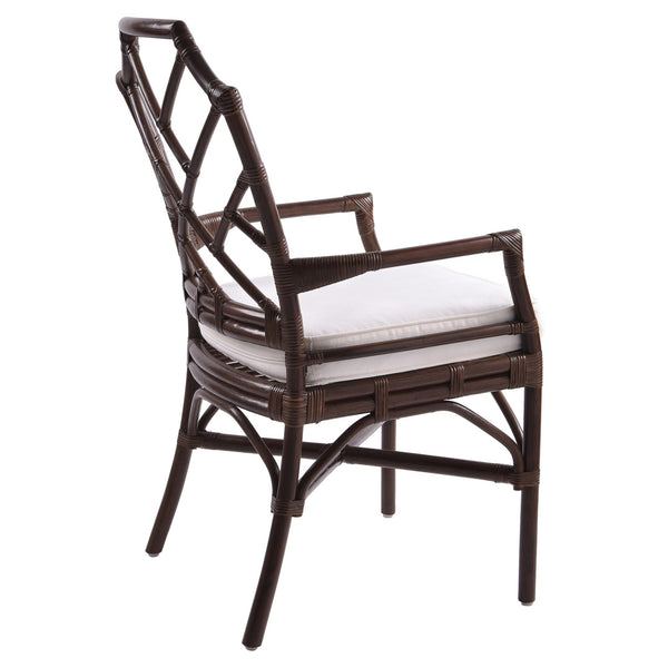 Kara Rattan Arm Chair In Paloma Brown