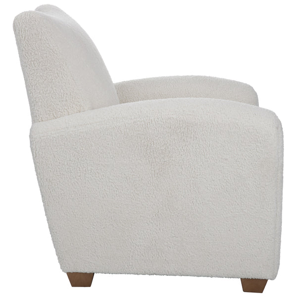 Teddy White Shearling Accent Chair