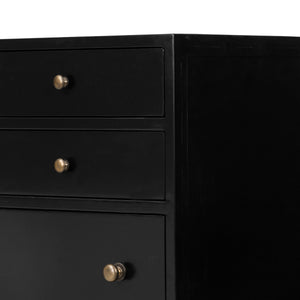 Belmont 8 Drawer Tall Dresser In Black