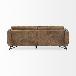 Cobain I 84" Brown Leather Two Seater Sofa