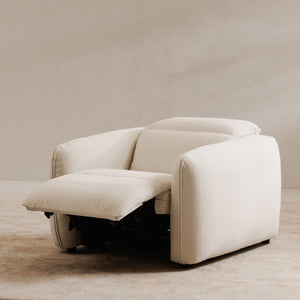Moe's Eli Power Recliner Chair in Warm White