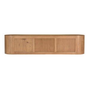 Theo Media Bench in Natural Oak