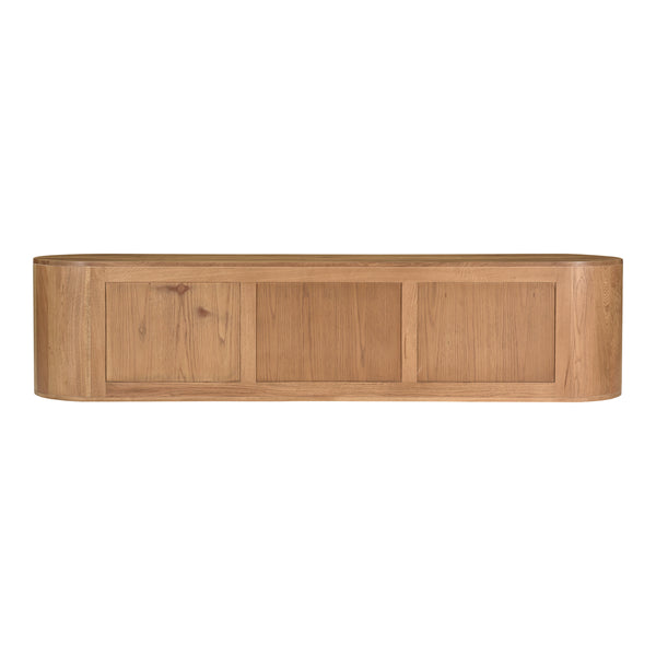 Theo Media Bench in Natural Oak