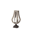 Brillion Small Rustic Wood Metal Table Candle Holder