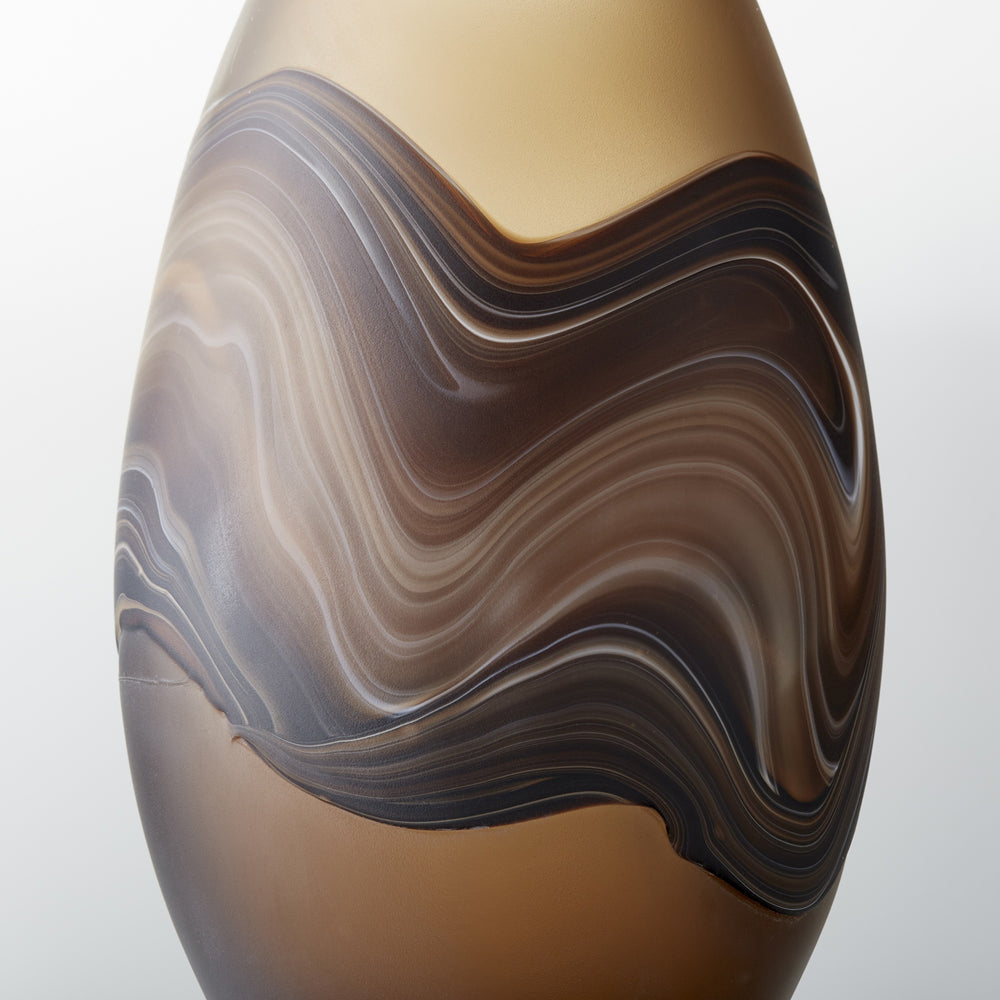 Nina Vase in Amber Swirl