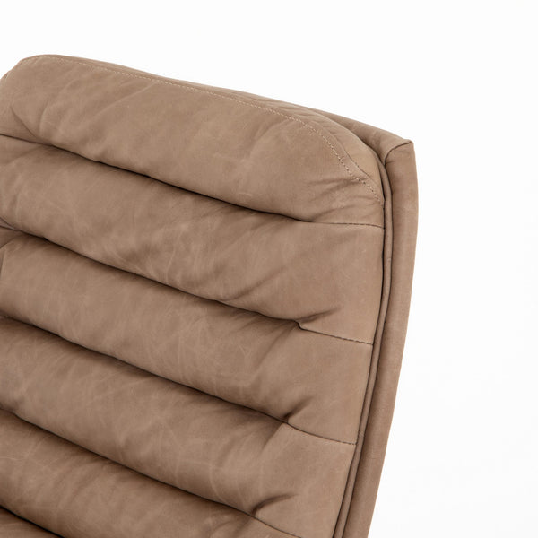 Malibu Industrial Desk Chair In Natural Washed Mushroo