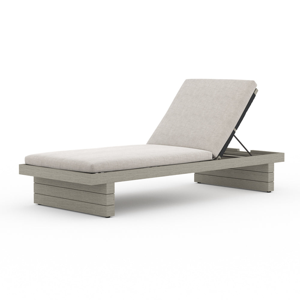 Leroy Outdoor Chaise in Grey/Stone Grey