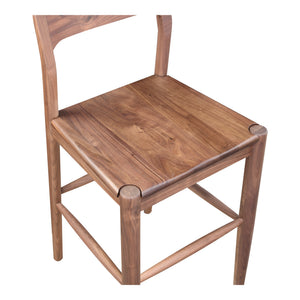 Moe's Owing Barstool Walnut Brown Mid-Century