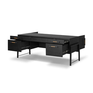 Rosedale Executive Writing Desk In Ebony Oak